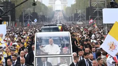 Pope Leo celebrates 'monumental' outdoor mass in Paris, visits Lourdes