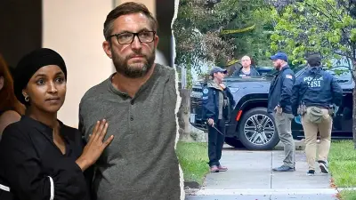 Ilhan Omar’s embattled husband appears at scene of the HSI raid in midst of criminal fraud investigation