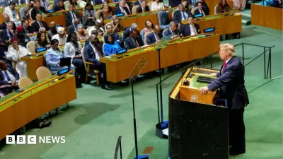 American power, AI and a walkout - key moments from Trump's UN speech