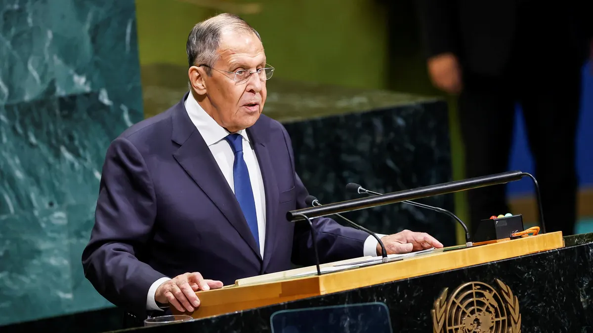 Russia’s Lavrov blasts US, Western allies as “warmongers’ in fiery UN tirade