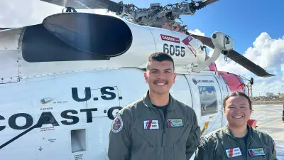 24-year-old Coast Guard swimmer says he fought waves and darkness to rescue 16 people from ocean
