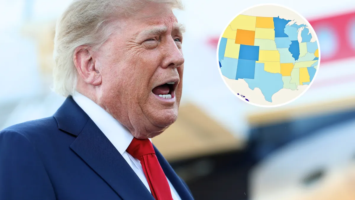 Map Shows Donald Trump's Approval Rating in Every State After 20 Months